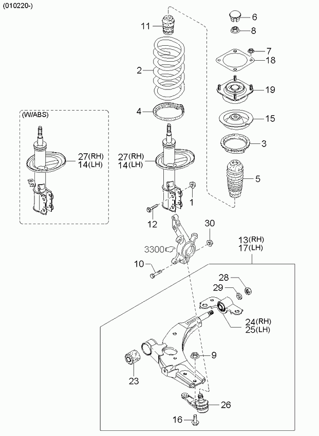 KIA 0K2A1-34-380A - Top Strut Mounting onlydrive.pro