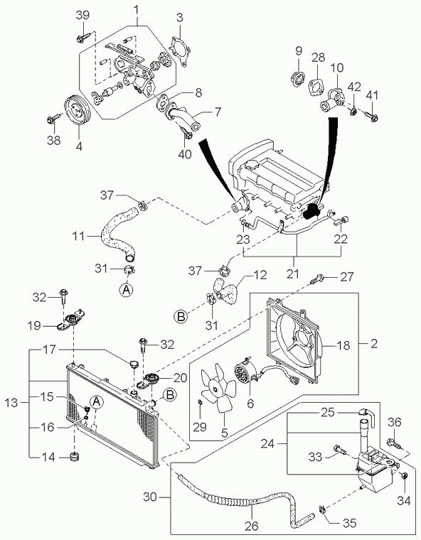 Hyundai 0K201-15-171 - Coolant thermostat / housing onlydrive.pro