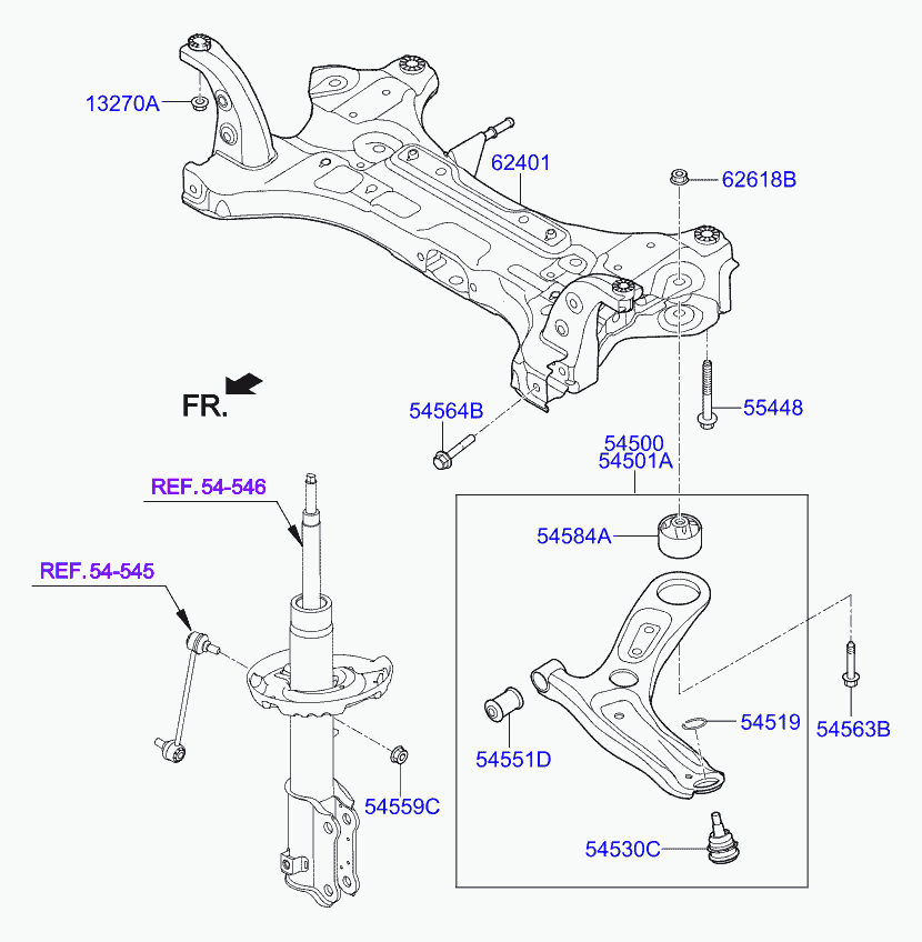 Hyundai 54584H5000 - Bush of Control / Trailing Arm onlydrive.pro