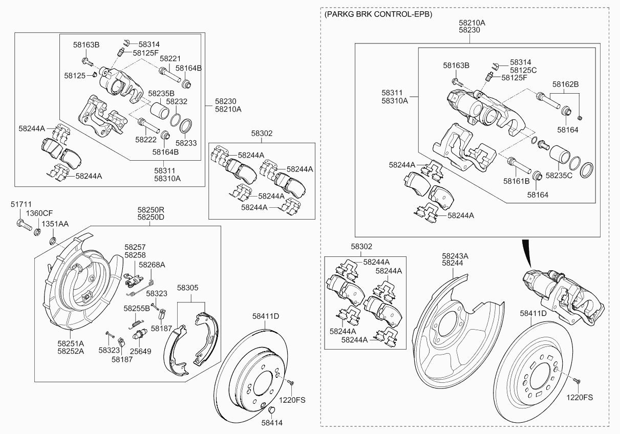 Hyundai 583023ZA00 - Bremžu uzliku kompl., Disku bremzes onlydrive.pro