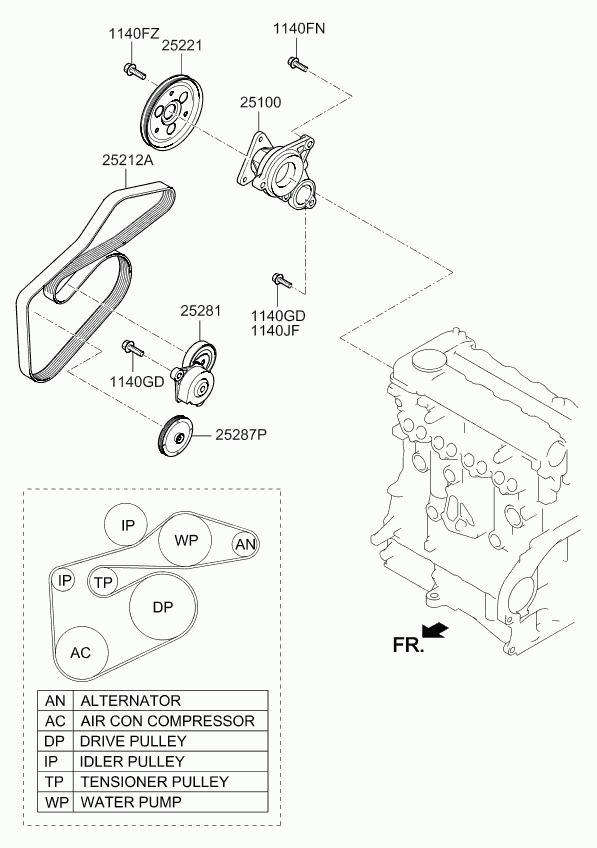 KIA 25100-2A300 - Veepump onlydrive.pro