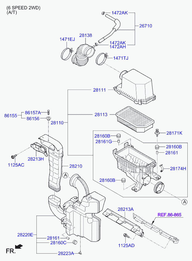 KIA 28113-1P000 - Air cleaner: 1 pcs. onlydrive.pro