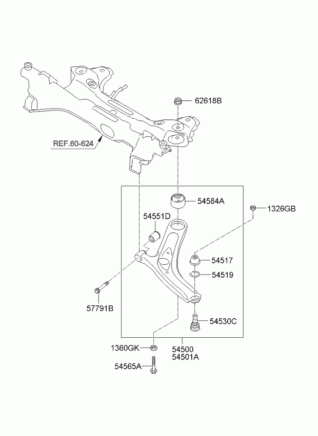 Hyundai 54584-1P000 - Bush of Control / Trailing Arm onlydrive.pro