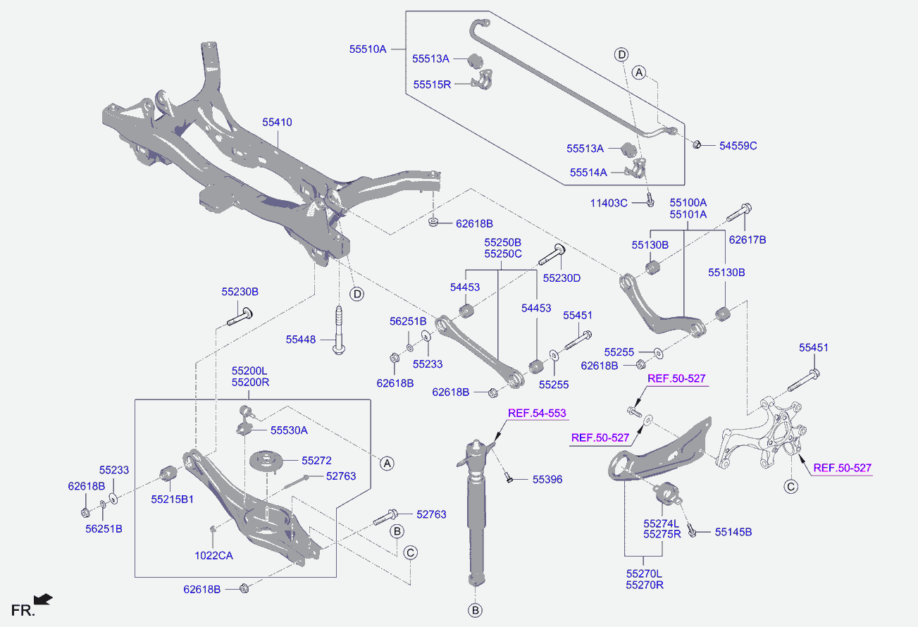 Hyundai 55513-3N300 - Bearing Bush, stabiliser onlydrive.pro