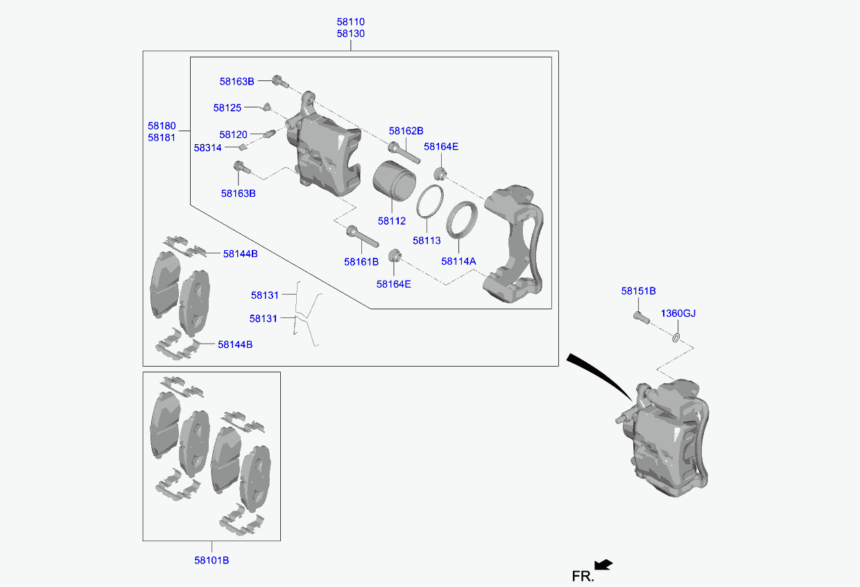 Hyundai 58110-G4000 - Brake Caliper onlydrive.pro