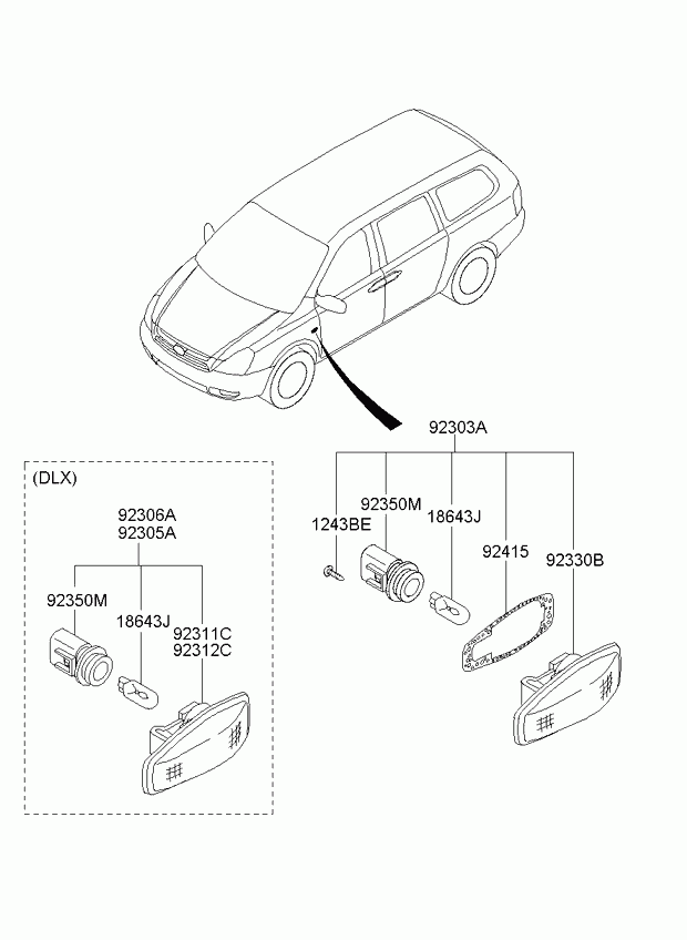 KIA 18643 05008N - Bulb, indicator onlydrive.pro