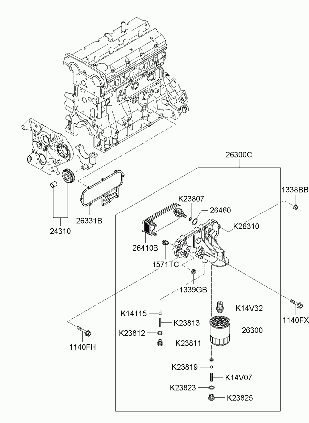 Hyundai 26330-4X000 - Масляный фильтр onlydrive.pro