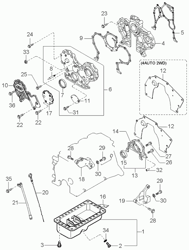 KIA 0K65A10611A - Blīve, Eļļas sūknis onlydrive.pro