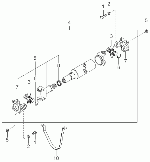 KIA 0K72H25100 - Propeller shaft: 1 pcs. onlydrive.pro