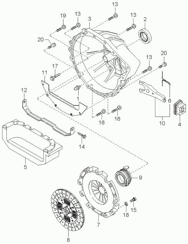 KIA 0K72A-16-460 - Clutch Disc onlydrive.pro