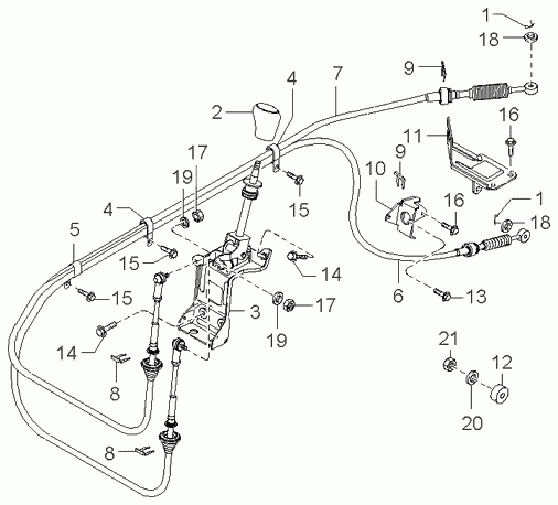 KIA 0K75A-46-500A - Clutch Cable onlydrive.pro