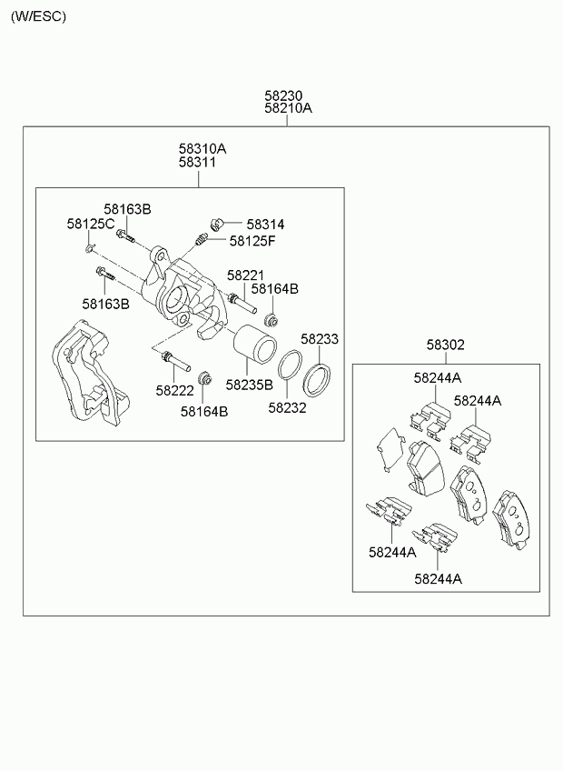 Hyundai 583022KA10 - Brake Pad Set, disc brake onlydrive.pro