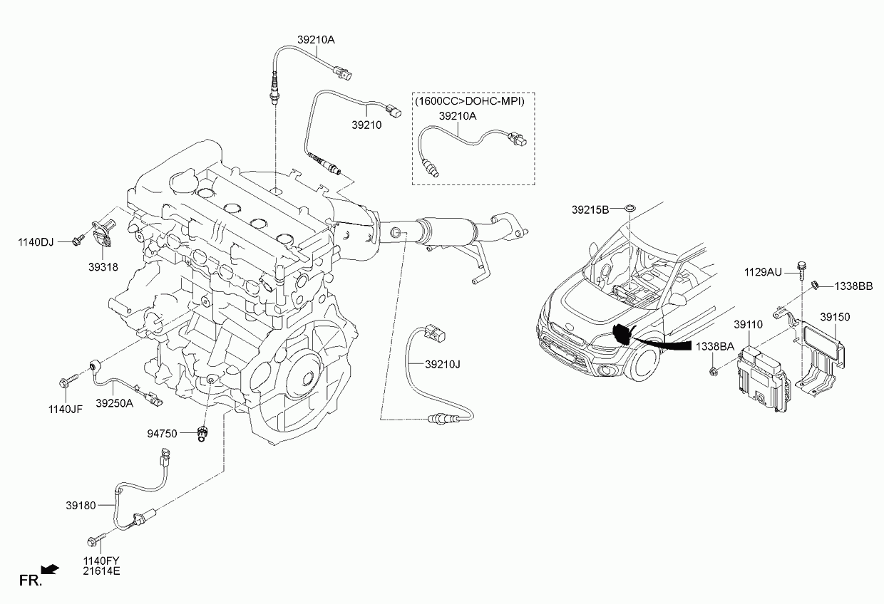 KIA 39210 2B323 - Oxygen, Lambda Sensor onlydrive.pro