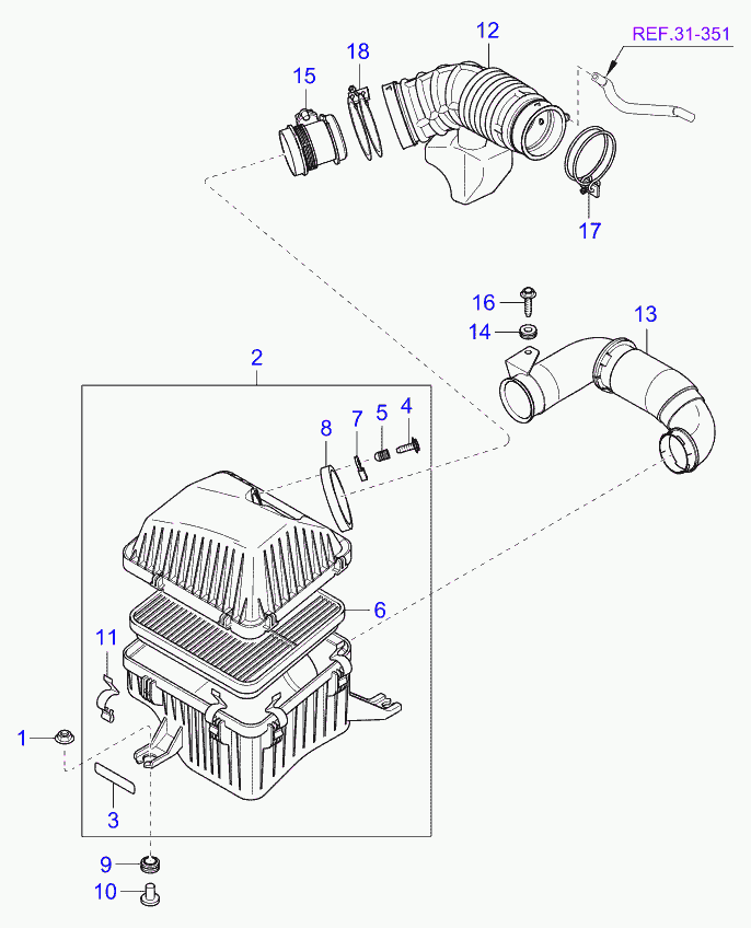 KIA 28100-39450 - Датчик потока, массы воздуха onlydrive.pro