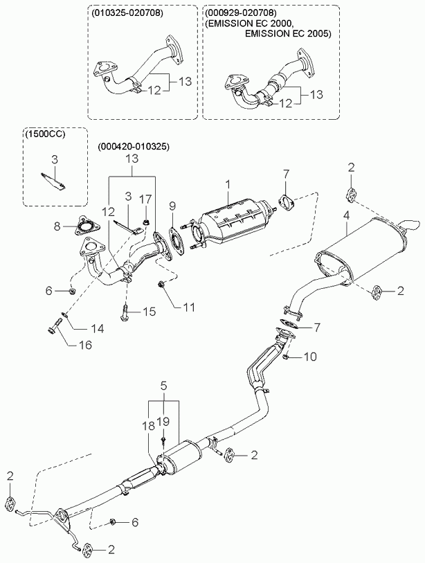 KIA 0 K2C6 40 305A - Gasket, exhaust pipe onlydrive.pro