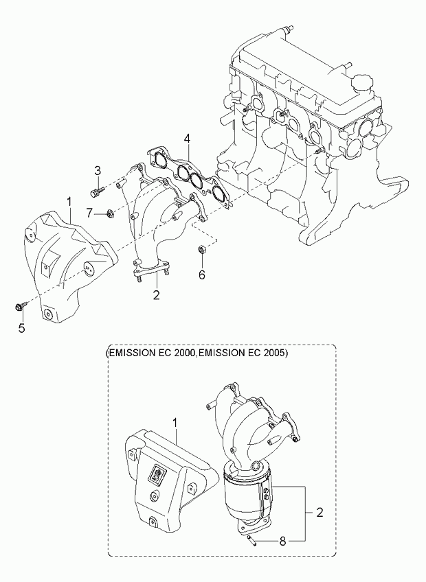 KIA 0K30C-13-460A - Gasket, exhaust manifold onlydrive.pro