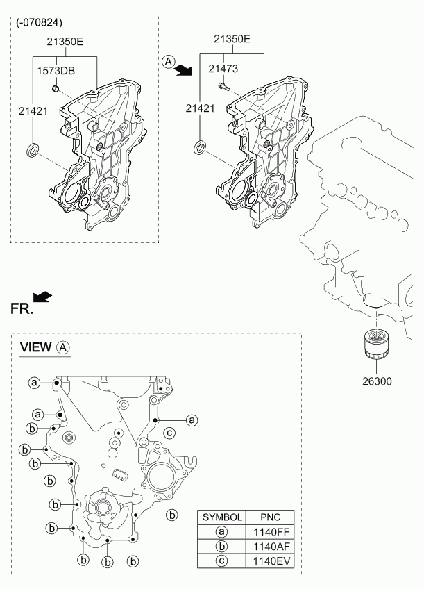 Hyundai 21421-2B020 - Shaft Seal, crankshaft onlydrive.pro