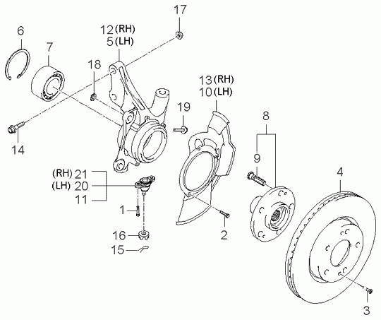 KIA 517121F300 - Brake Disc onlydrive.pro