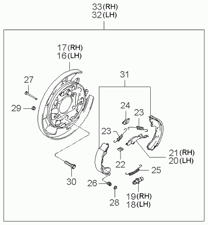 Hyundai 583502EA10 - Piduriklotside komplekt,seisupidur onlydrive.pro