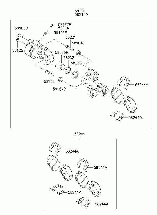 Hyundai 58302-2GA00 - Тормозные колодки, дисковые, комплект onlydrive.pro