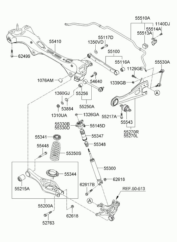 Hyundai 55215-2G000 - Bush of Control / Trailing Arm onlydrive.pro