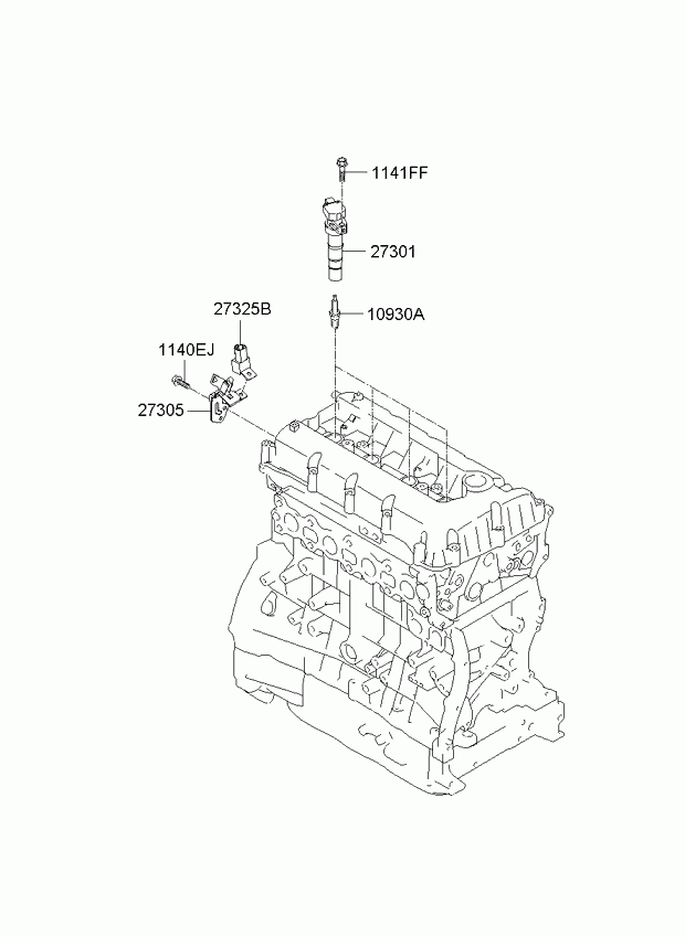 KIA 1884111051 - Spark plug & cable: 4 pcs. onlydrive.pro