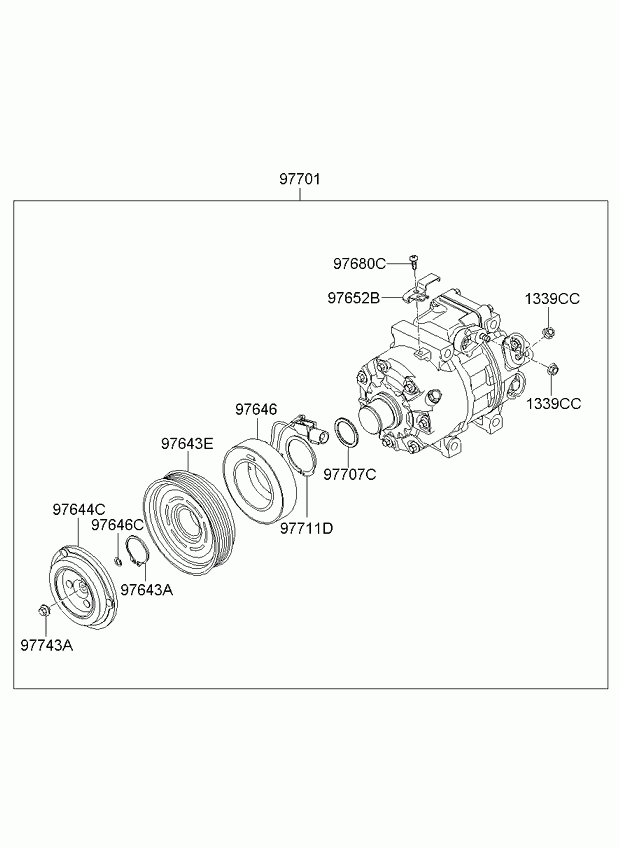 KIA 977013K520 - Kompressor,kliimaseade onlydrive.pro