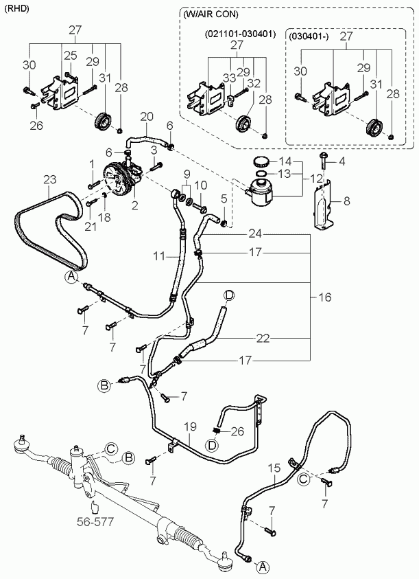 KIA 57170 38010 - Поликлиновой ремень onlydrive.pro