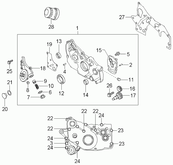 Hyundai 2139638060 - Seal, oil pump onlydrive.pro