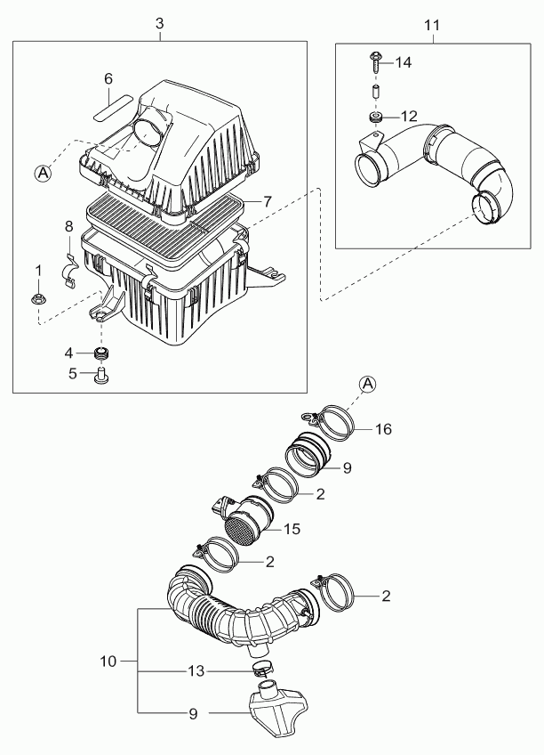 KIA 28164-38210 - Ilmamassamittari onlydrive.pro