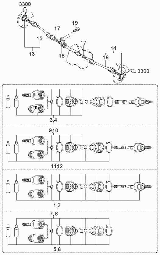 KIA 0K9A222530 - Bellow, drive shaft onlydrive.pro