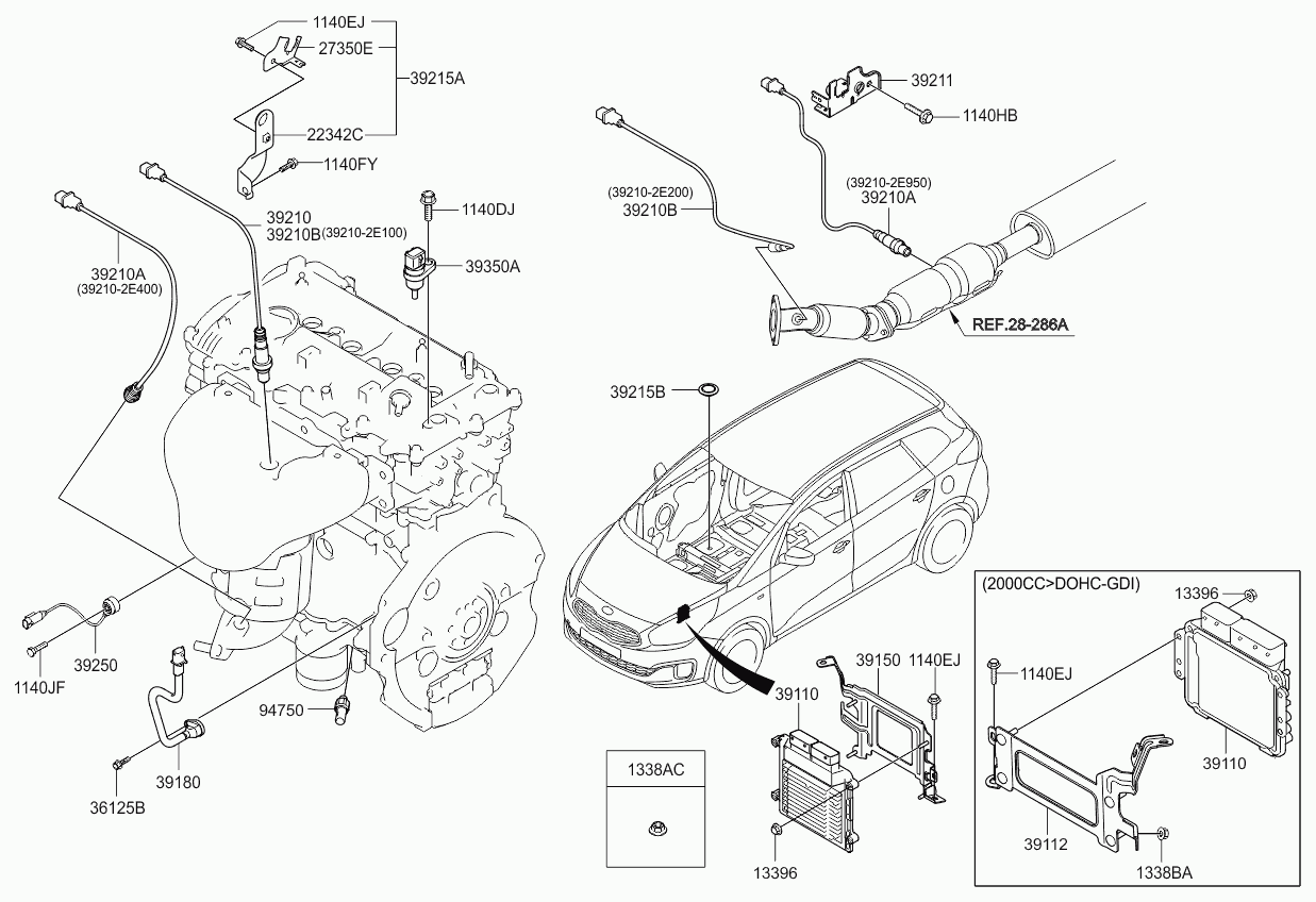 KIA 39210 2E950 - Lambda andur onlydrive.pro