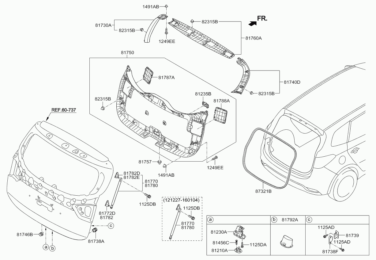 KIA 81770A 4000 - Dujinė spyruoklė, bagažinė onlydrive.pro