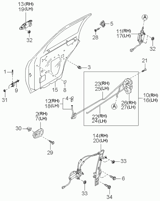 KIA 0K02672410 - Door Handle onlydrive.pro