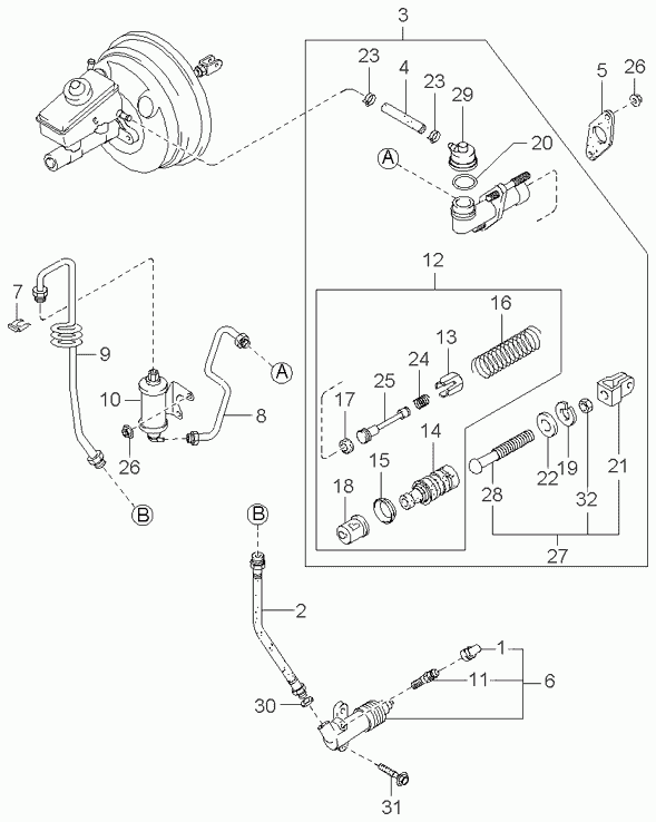 KIA 0K01A-41-990A - Master Cylinder, clutch onlydrive.pro