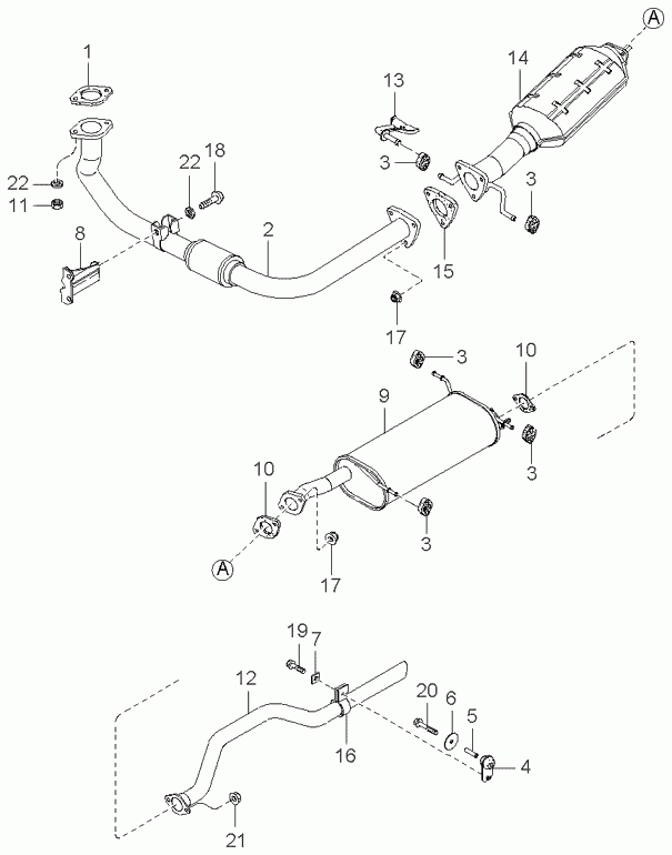 KIA KK15040355 - Nut, exhaust manifold onlydrive.pro