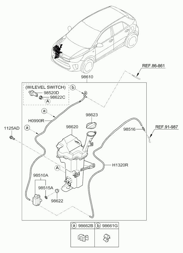 KIA 98510-G5000 - Water Pump, window cleaning onlydrive.pro