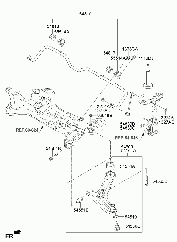 Hyundai 54551 4L000 - Bush of Control / Trailing Arm onlydrive.pro