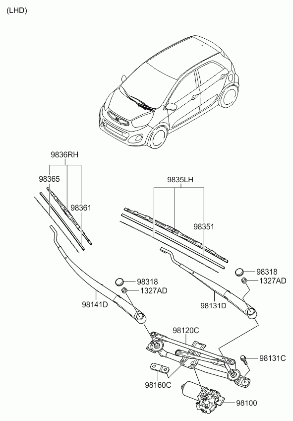 Hyundai 983601Y000 - Valytuvo gumelė onlydrive.pro