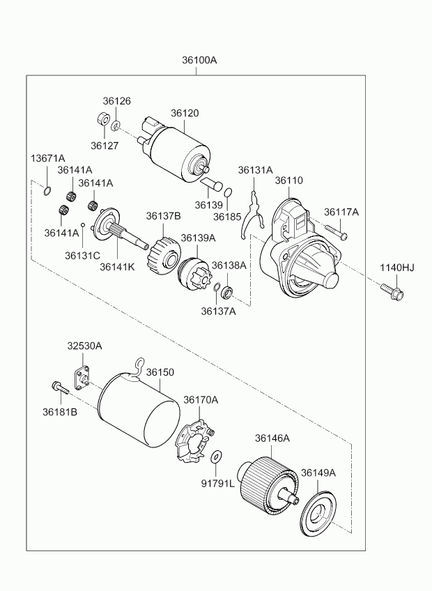 KIA 3610003400 - Starter onlydrive.pro