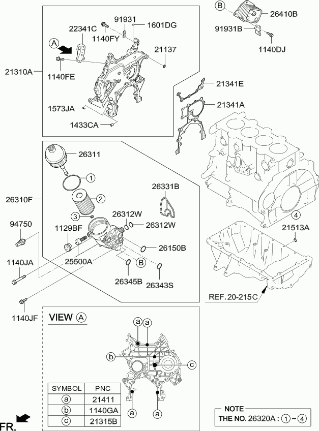 KIA 263152A000 - Cap, oil filter housing onlydrive.pro