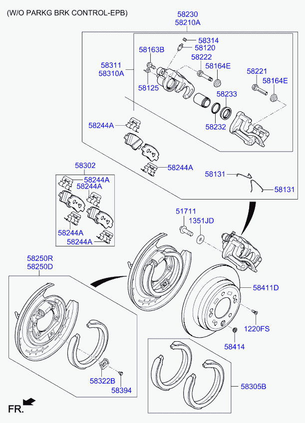 KIA 58302D4A65 - Piduriklotsi komplekt,ketaspidur onlydrive.pro