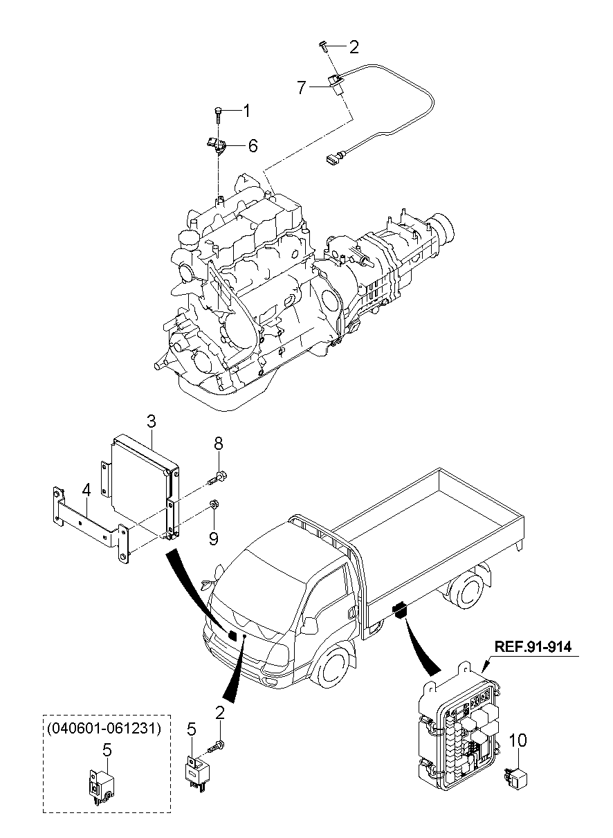 KIA 39160-3X100 - Relay, main current onlydrive.pro