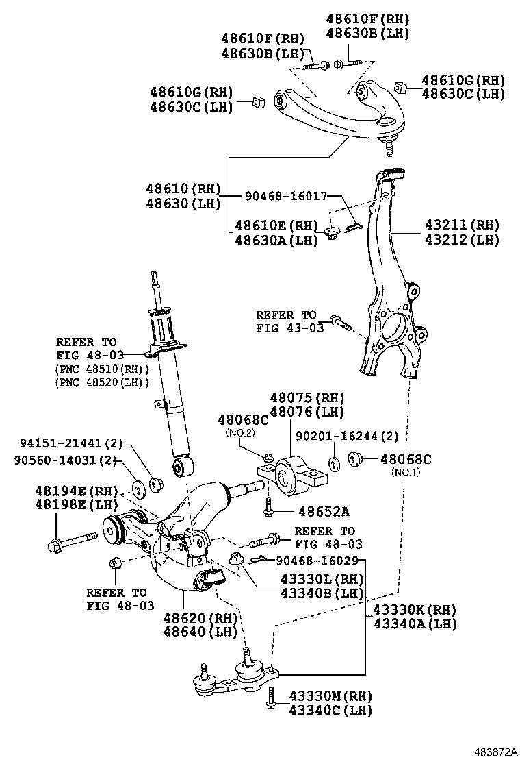 TOYOTA 48075-30030 - Valdymo svirties / išilginių svirčių įvorė onlydrive.pro