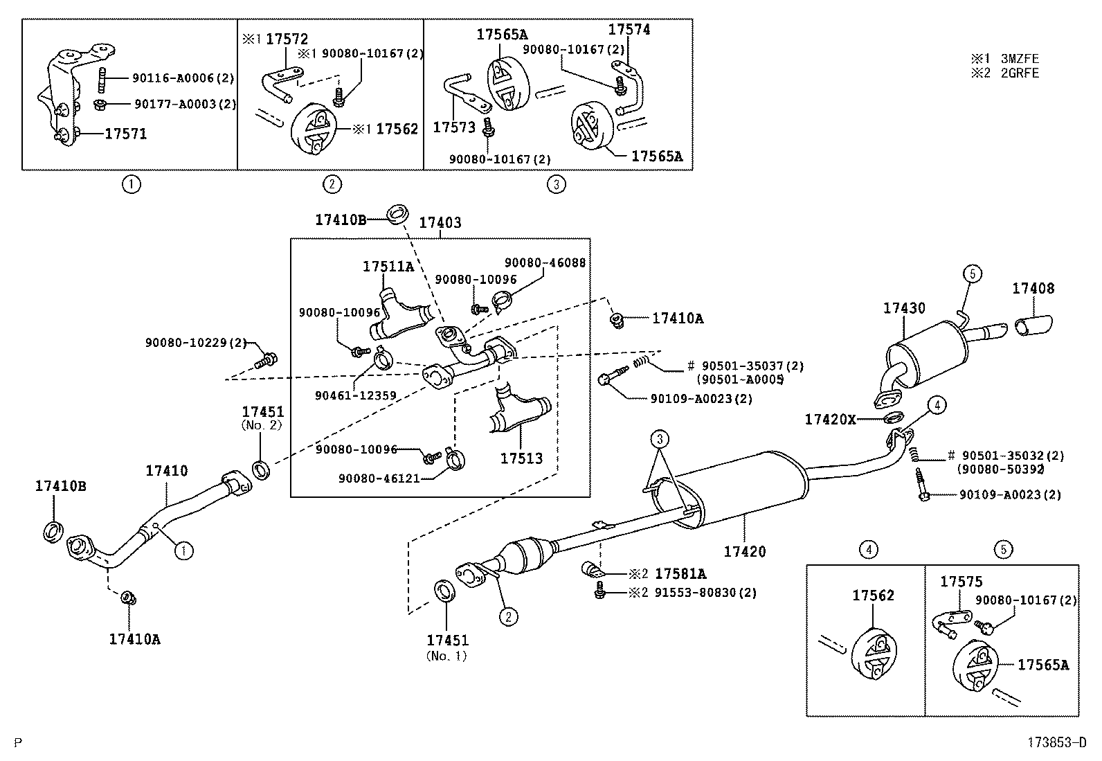 TOYOTA 90109A0023 - Skrūve, Izplūdes sistēma onlydrive.pro