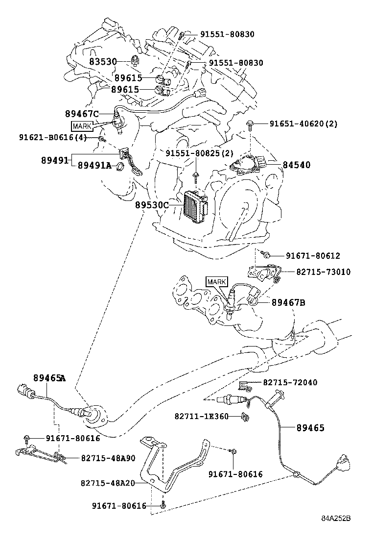 TOYOTA 8946548220 - Oxygen, Lambda Sensor onlydrive.pro