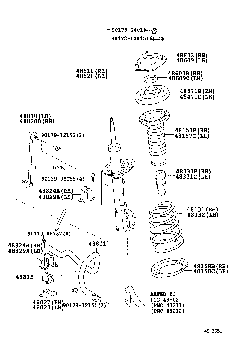 TOYOTA 48820-28050 - Тяга / стойка, стабилизатор onlydrive.pro