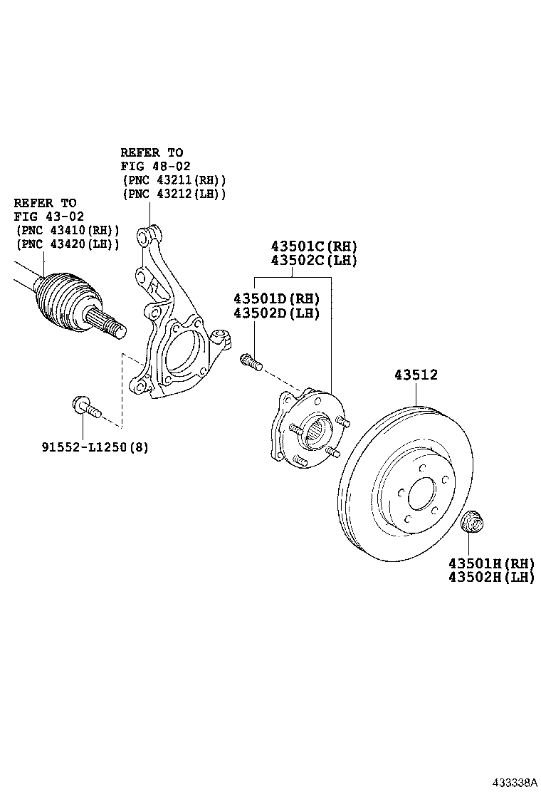 TOYOTA 43550-28030 - Bearing Kit, wheel hub onlydrive.pro