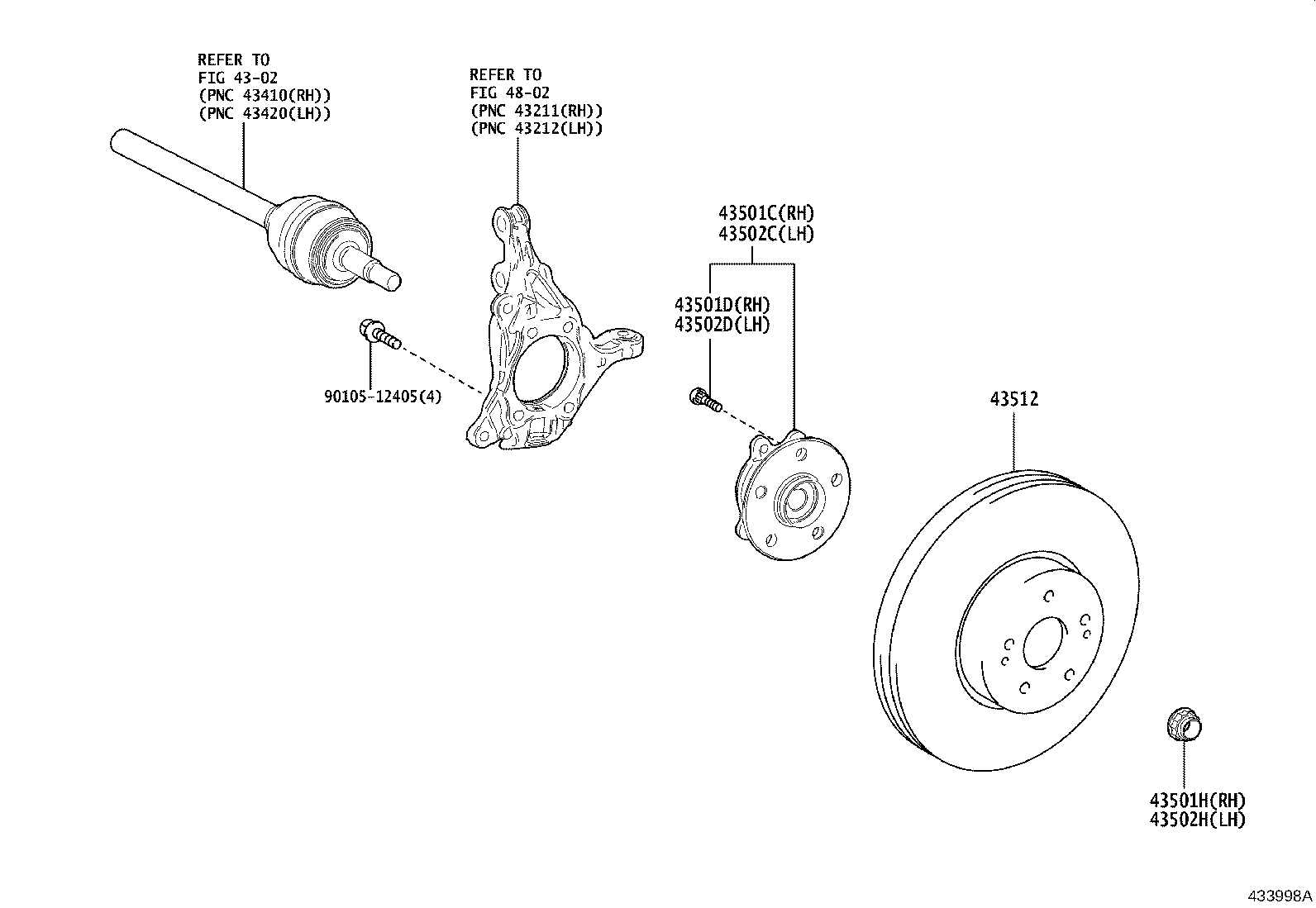 TOYOTA 4355033020 - Rattalaagrikomplekt onlydrive.pro