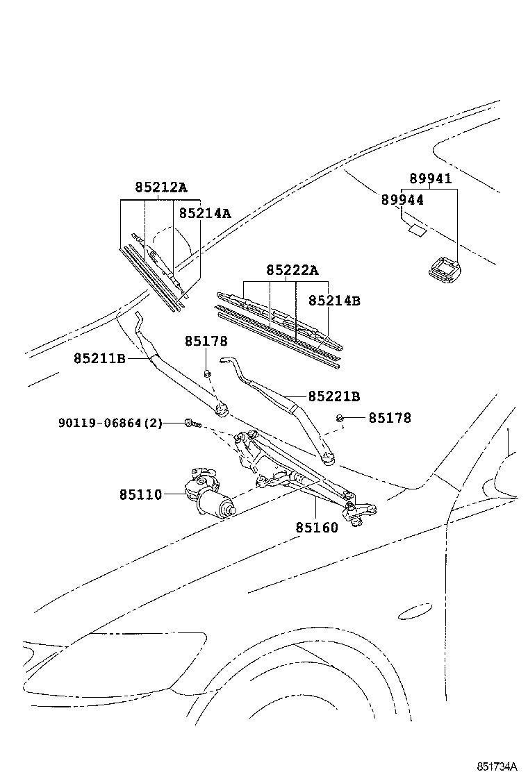 TOYOTA 85212-33231 - Klaasipuhastaja kumm onlydrive.pro